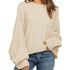 DAMEN PULLOVER | OVERSIZED STRICKPULLOVER MIT BATWING-ÄRMELN RUNDHALS
